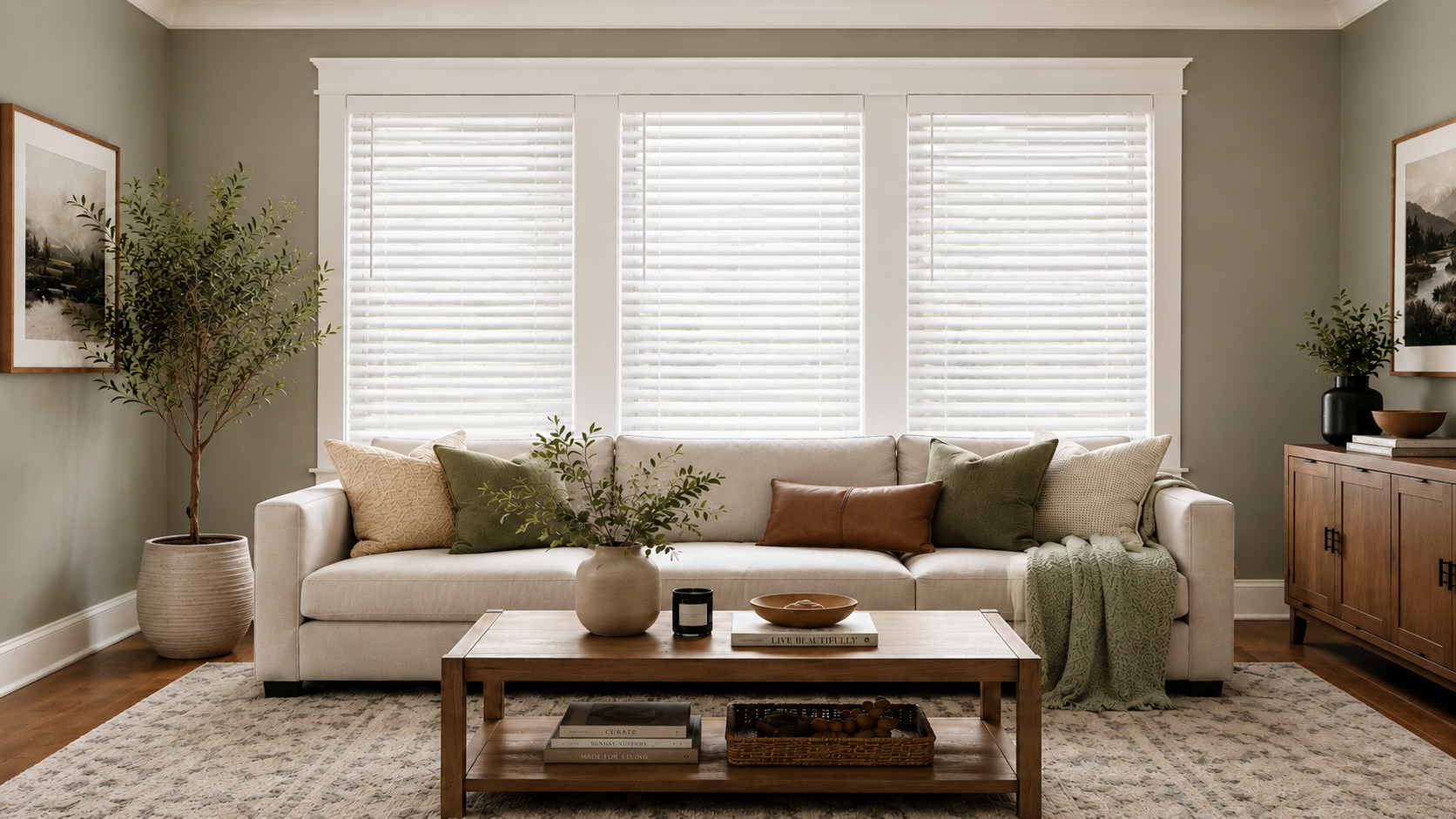 Wood & Faux Wood Blinds installed in a Houston home